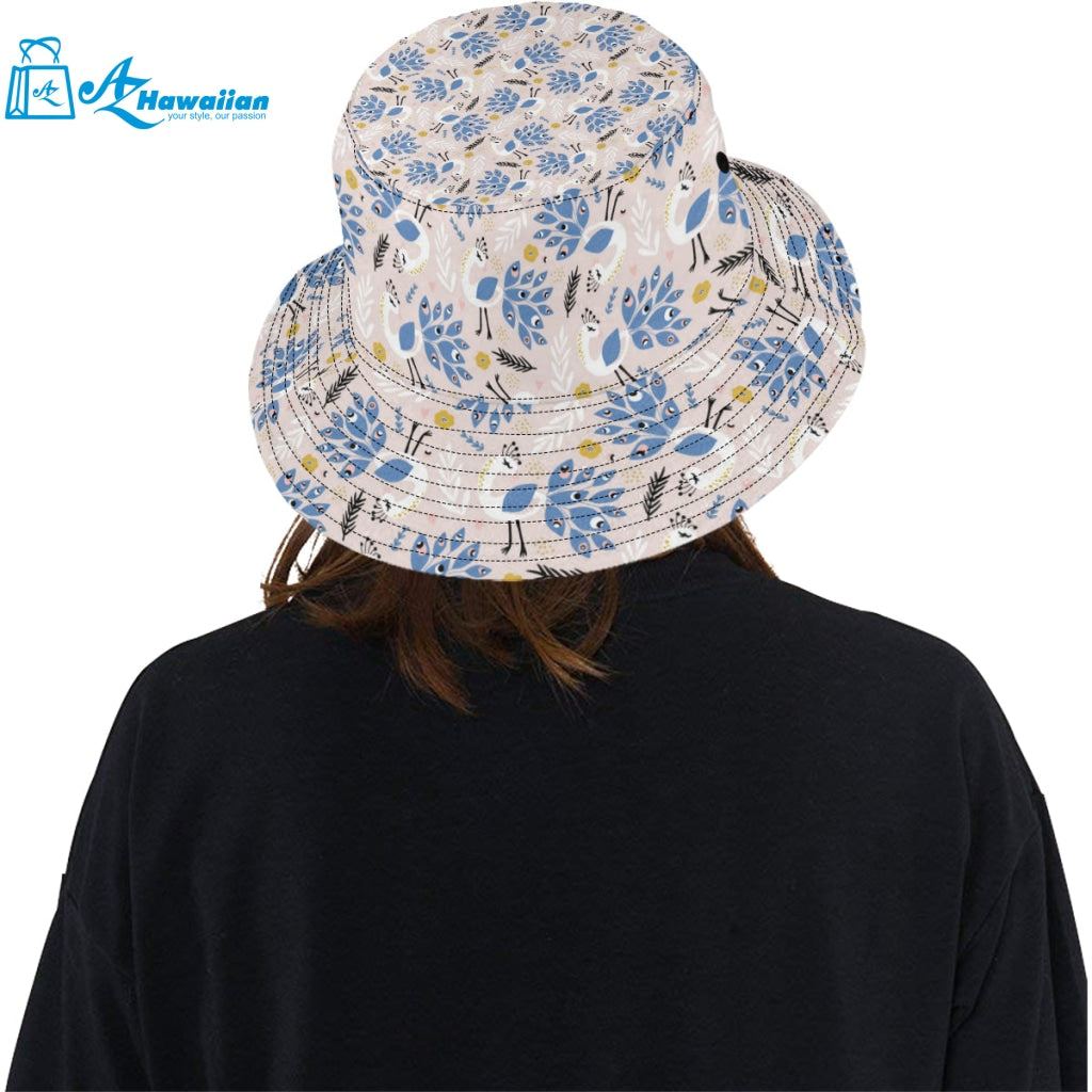 Cute peacock pattern Unisex Bucket Hat