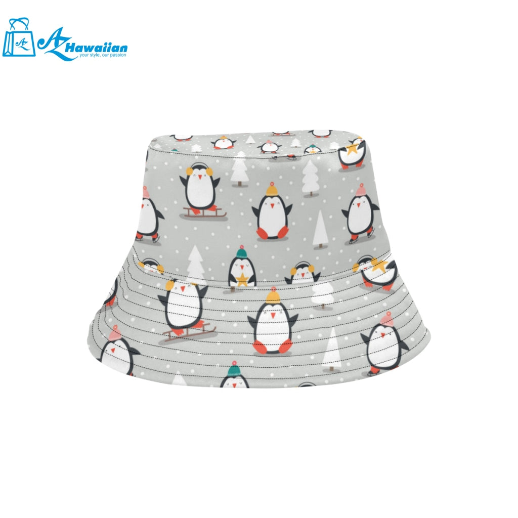 Cute Penguin christmas pattern Unisex Bucket Hat