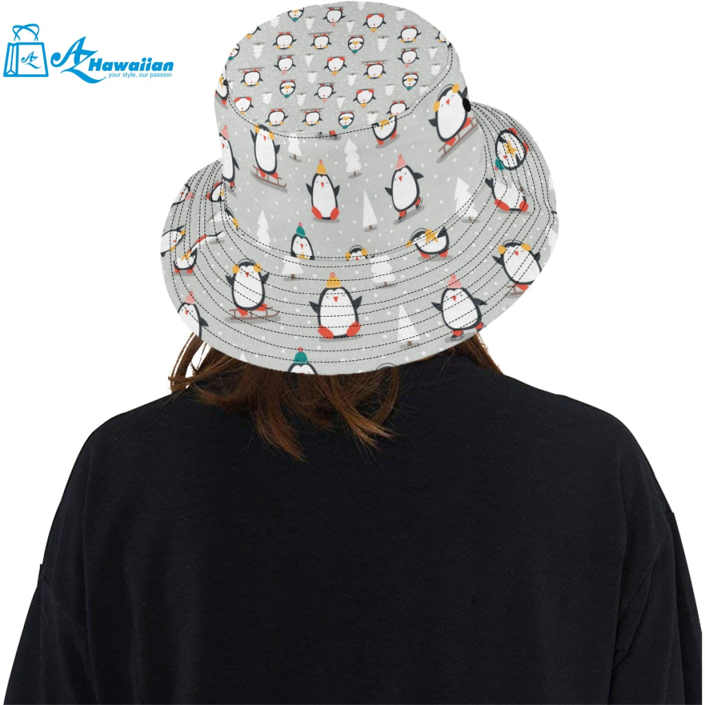 Cute Penguin christmas pattern Unisex Bucket Hat