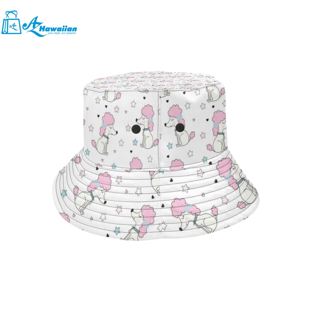 Cute poodle dog star pattern Unisex Bucket Hat