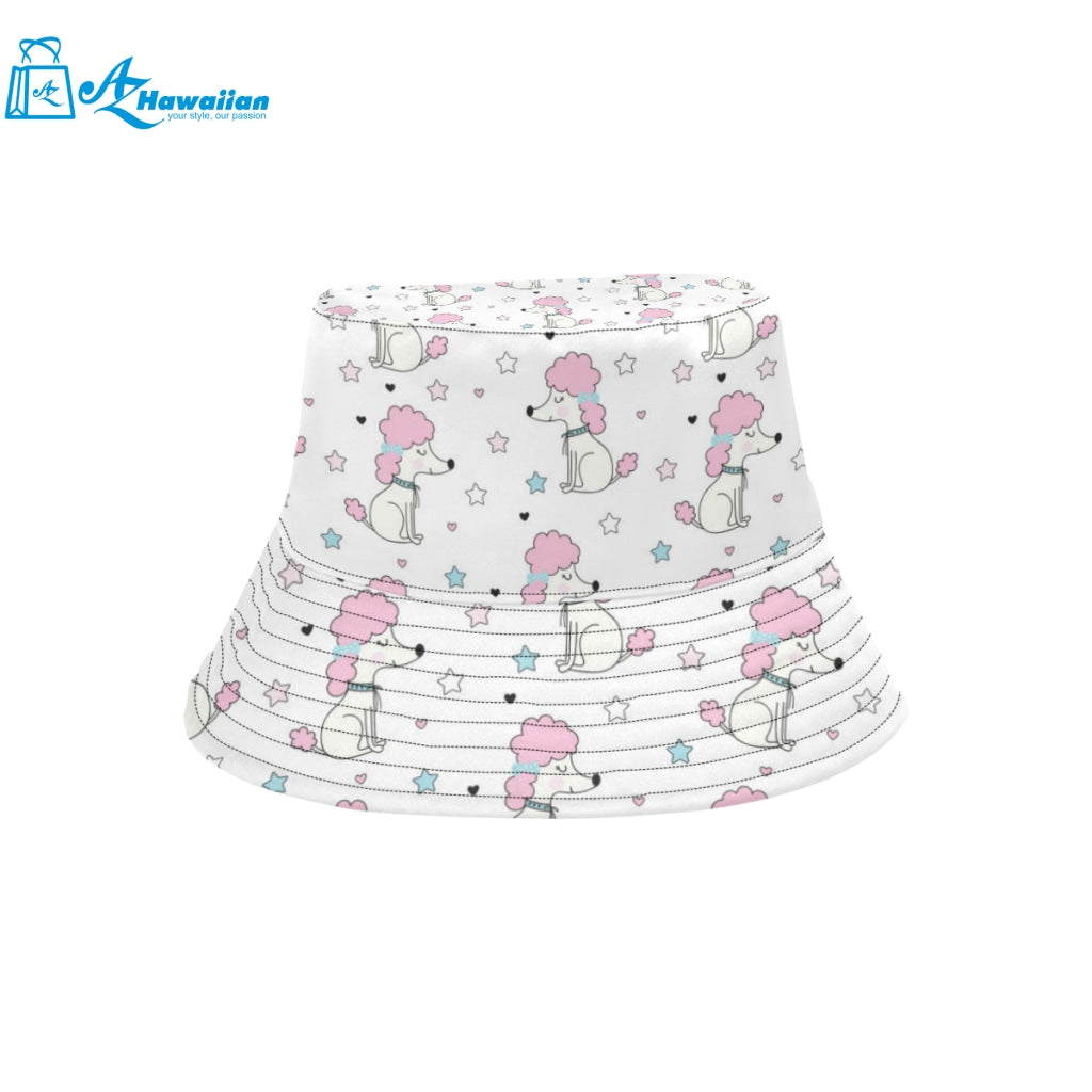 Cute poodle dog star pattern Unisex Bucket Hat