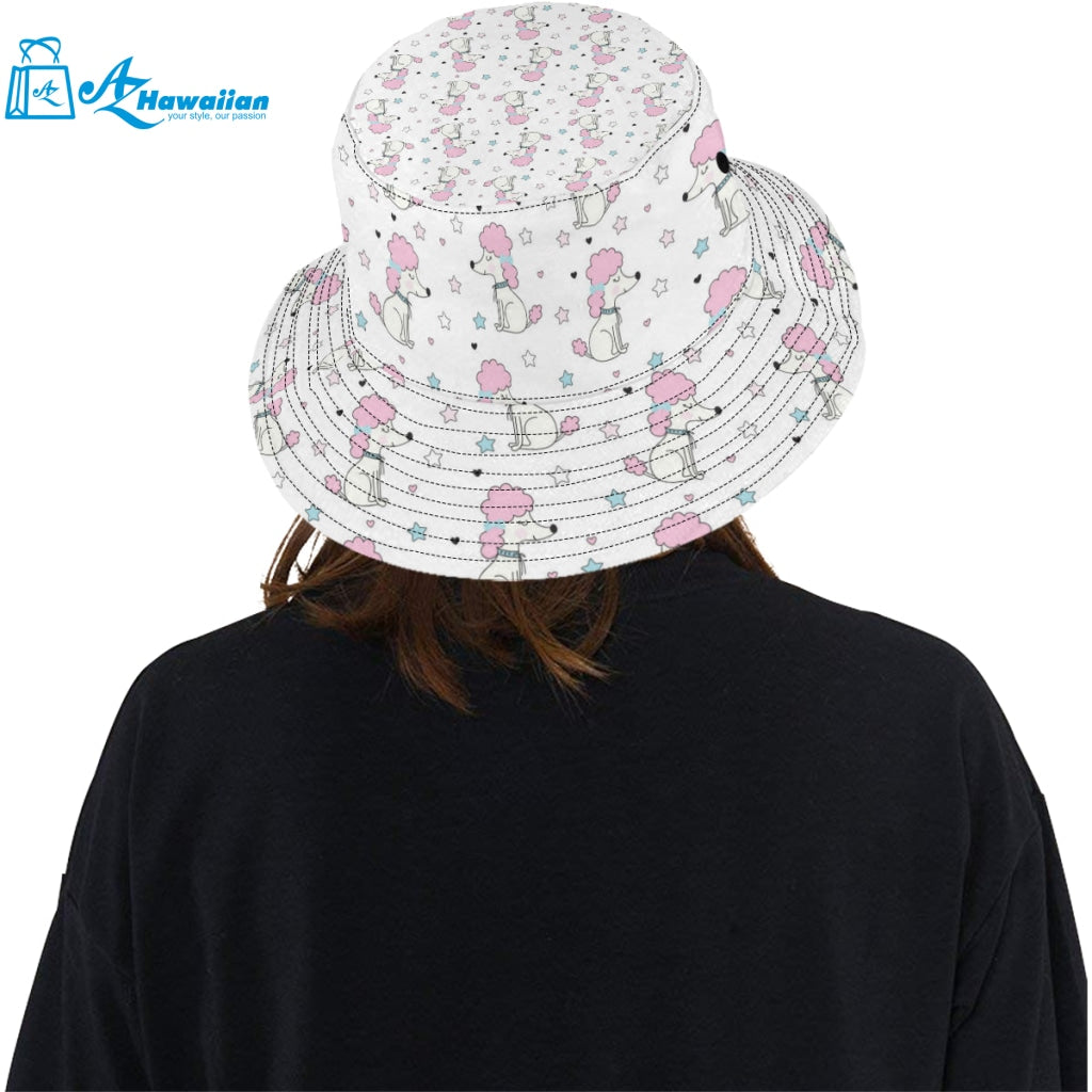 Cute poodle dog star pattern Unisex Bucket Hat