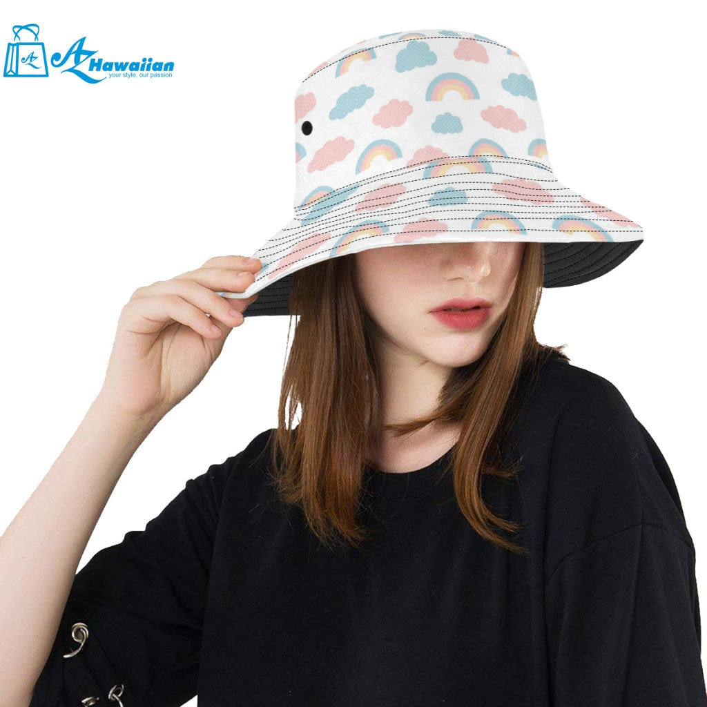 Cute rainbow clound pattern Unisex Bucket Hat