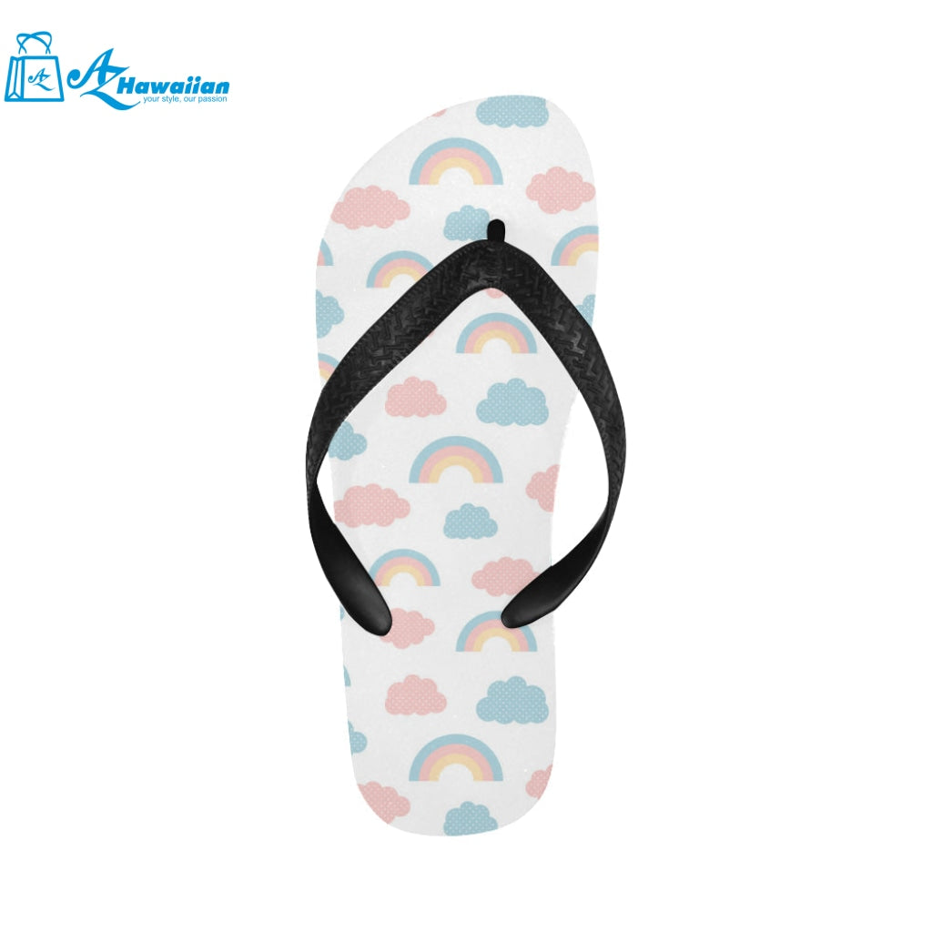 Cute rainbow clound pattern Unisex Flip Flops