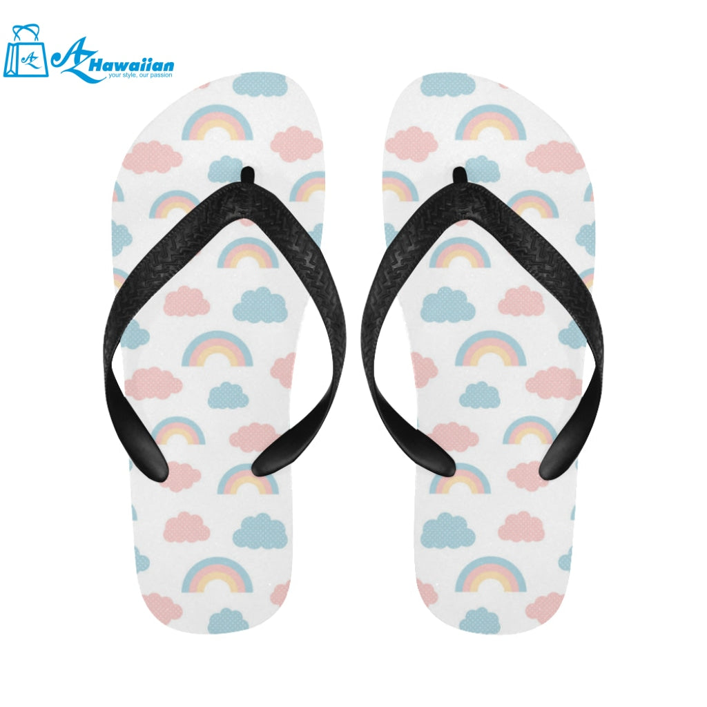 Cute rainbow clound pattern Unisex Flip Flops