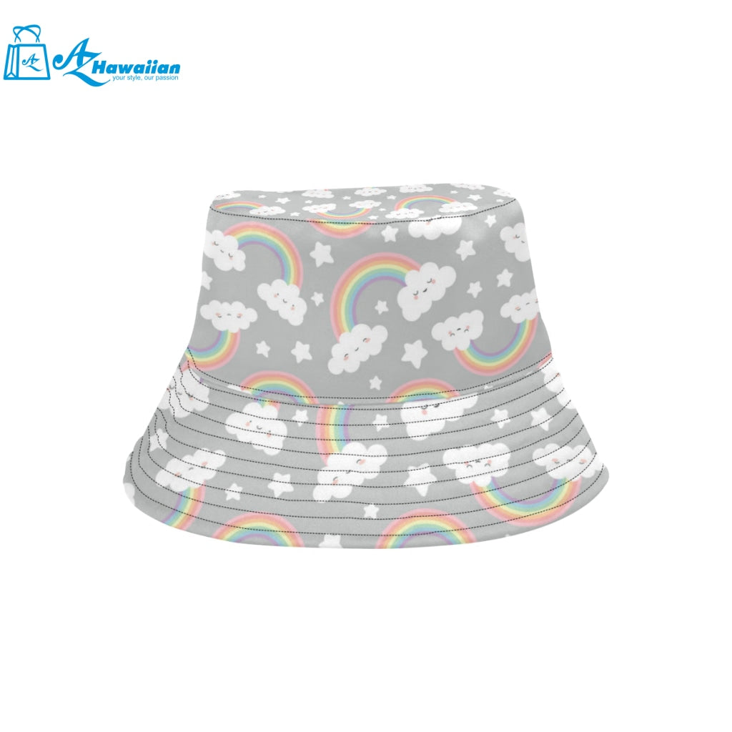 Cute rainbow clound star pattern Unisex Bucket Hat