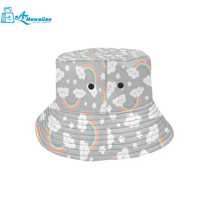 Cute rainbow clound star pattern Unisex Bucket Hat