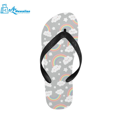 Cute rainbow clound star pattern Unisex Flip Flops