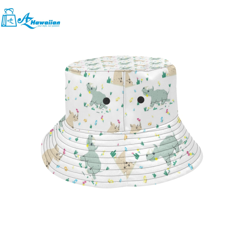 Cute Rhino pattern Unisex Bucket Hat