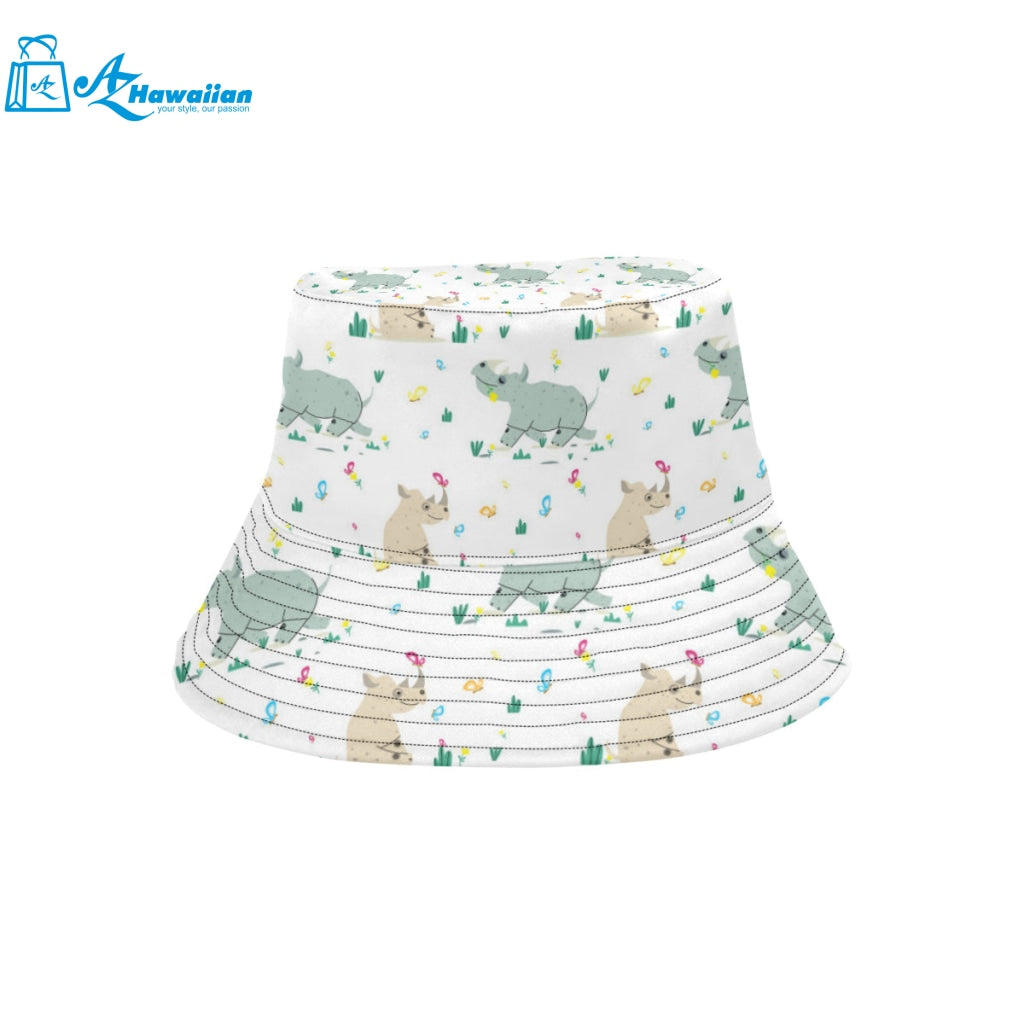 Cute Rhino pattern Unisex Bucket Hat