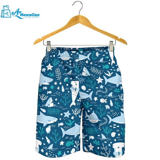 Cute Shark Pattern Men Shorts