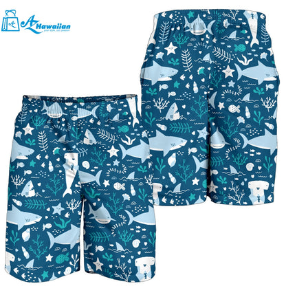 Cute Shark Pattern Men Shorts