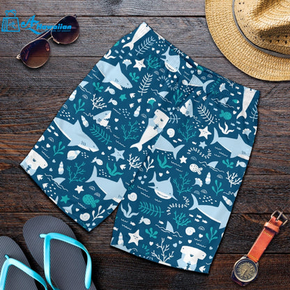 Cute Shark Pattern Men Shorts