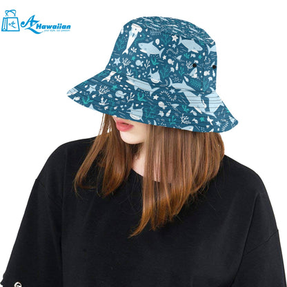 Cute shark pattern Unisex Bucket Hat