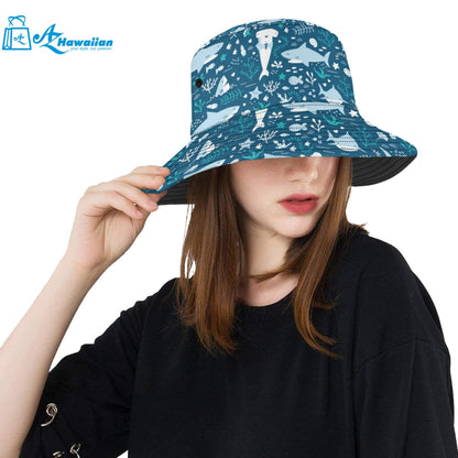 Cute shark pattern Unisex Bucket Hat