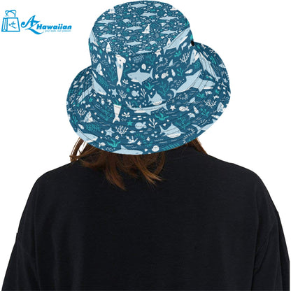 Cute shark pattern Unisex Bucket Hat