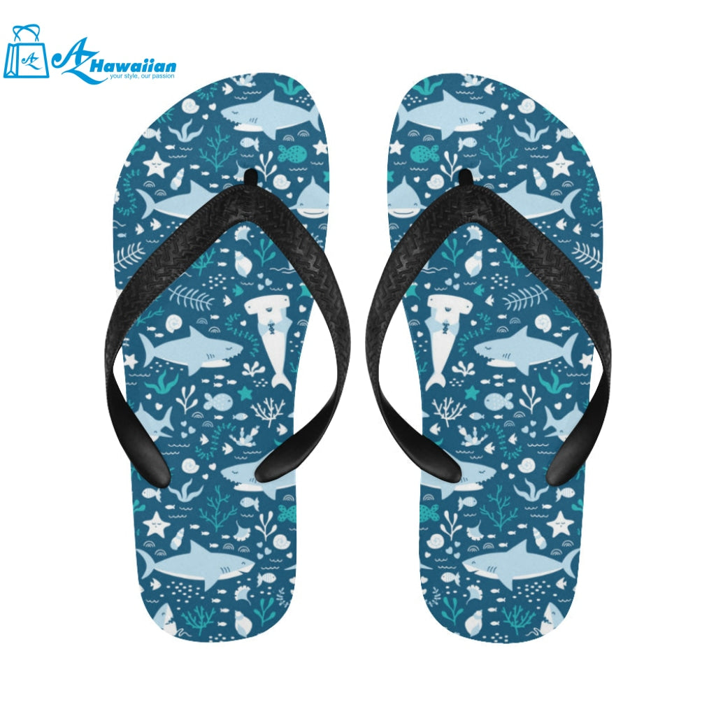 Cute shark pattern Unisex Flip Flops