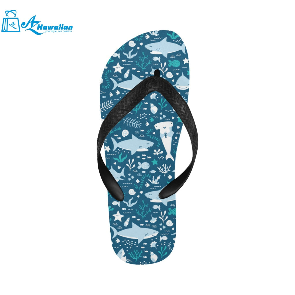 Cute shark pattern Unisex Flip Flops