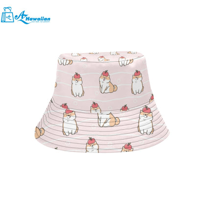 Cute Shiba Inu Dog Apple pattern Unisex Bucket Hat