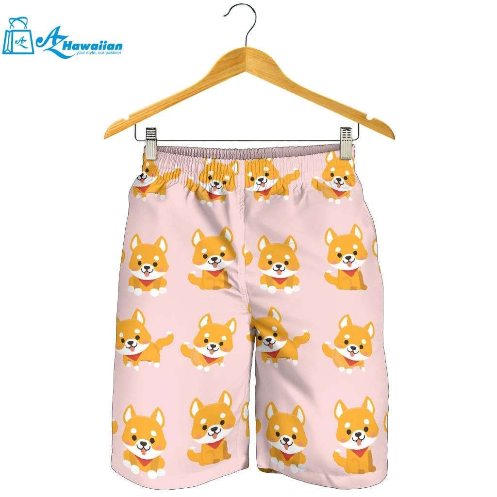 Cute Shiba Inu Dog Pattern Men Shorts