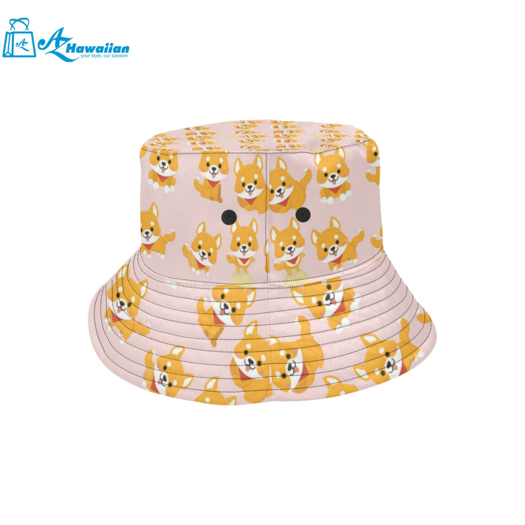 Cute shiba inu dog pattern Unisex Bucket Hat