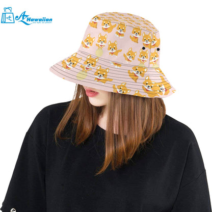 Cute shiba inu dog pattern Unisex Bucket Hat