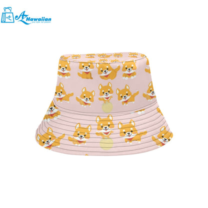 Cute shiba inu dog pattern Unisex Bucket Hat