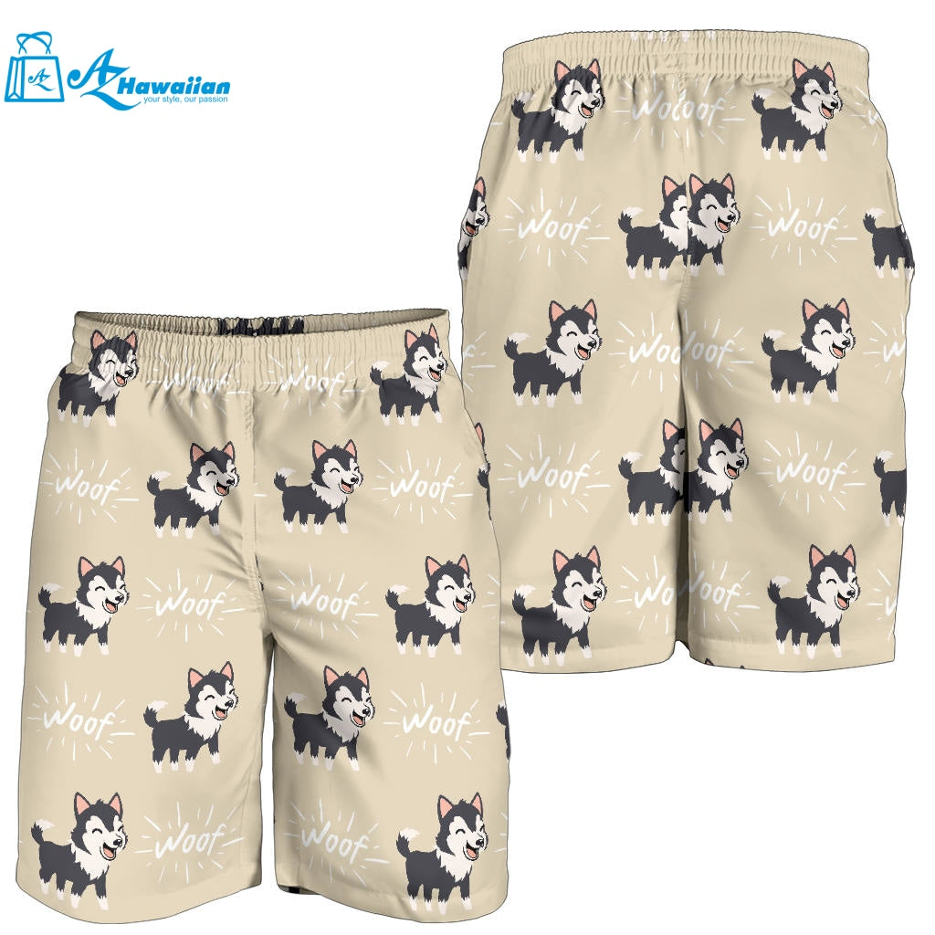 Cute Siberian Husky Men Shorts