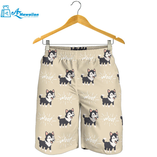 Cute Siberian Husky Men Shorts