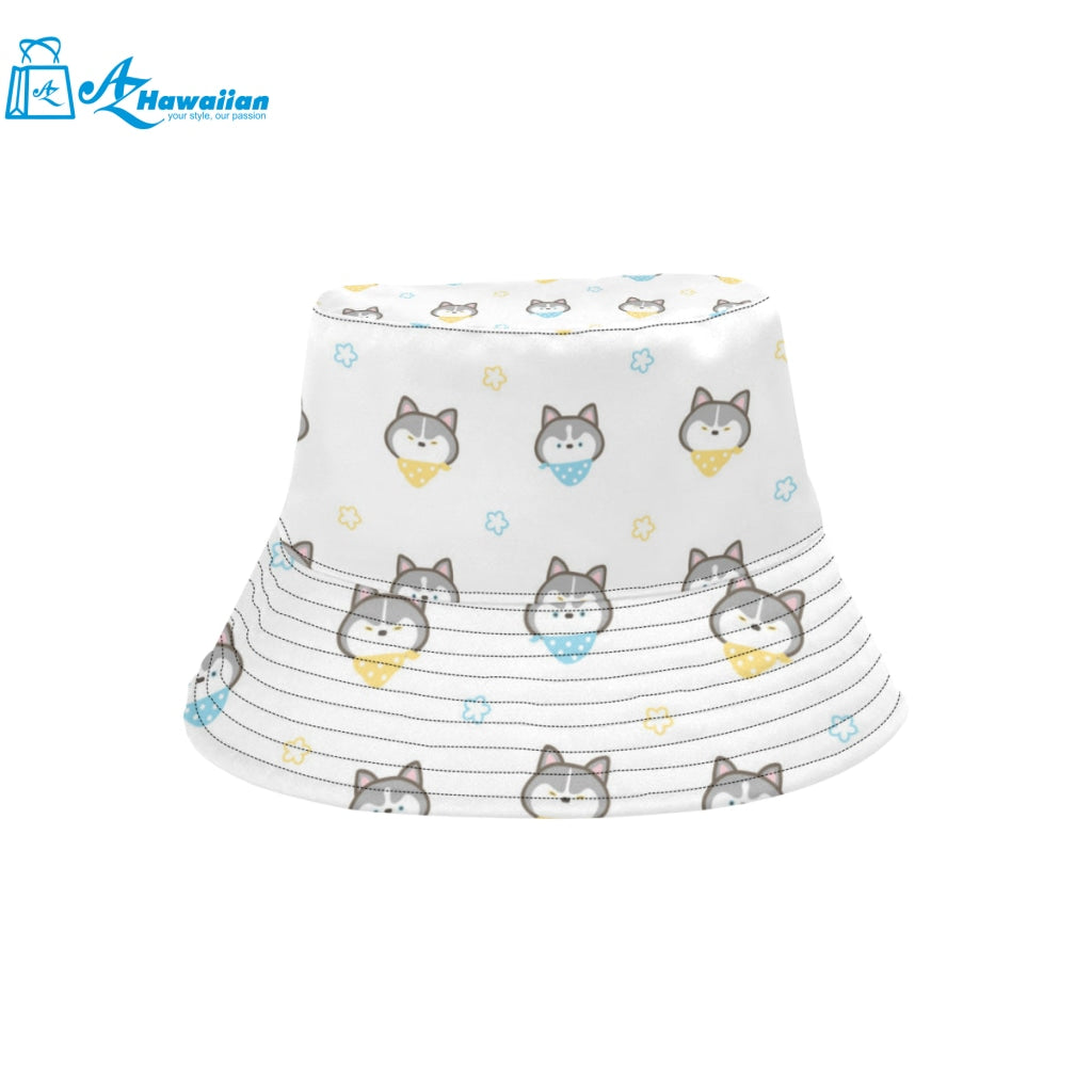 Cute Siberian Husky pattern Unisex Bucket Hat