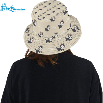 Cute Siberian Husky Unisex Bucket Hat