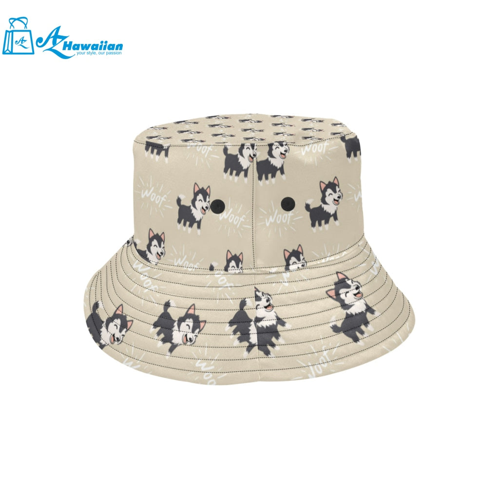 Cute Siberian Husky Unisex Bucket Hat