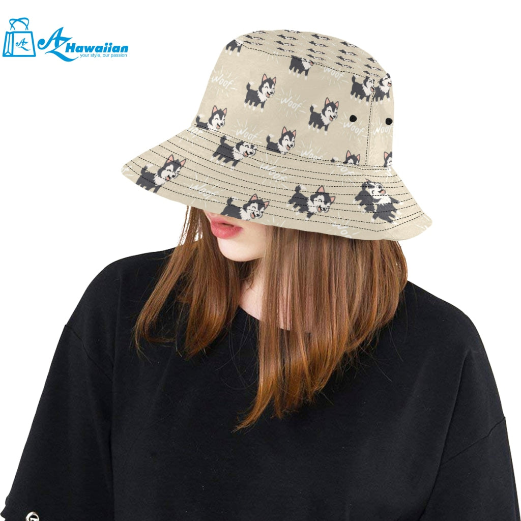 Cute Siberian Husky Unisex Bucket Hat