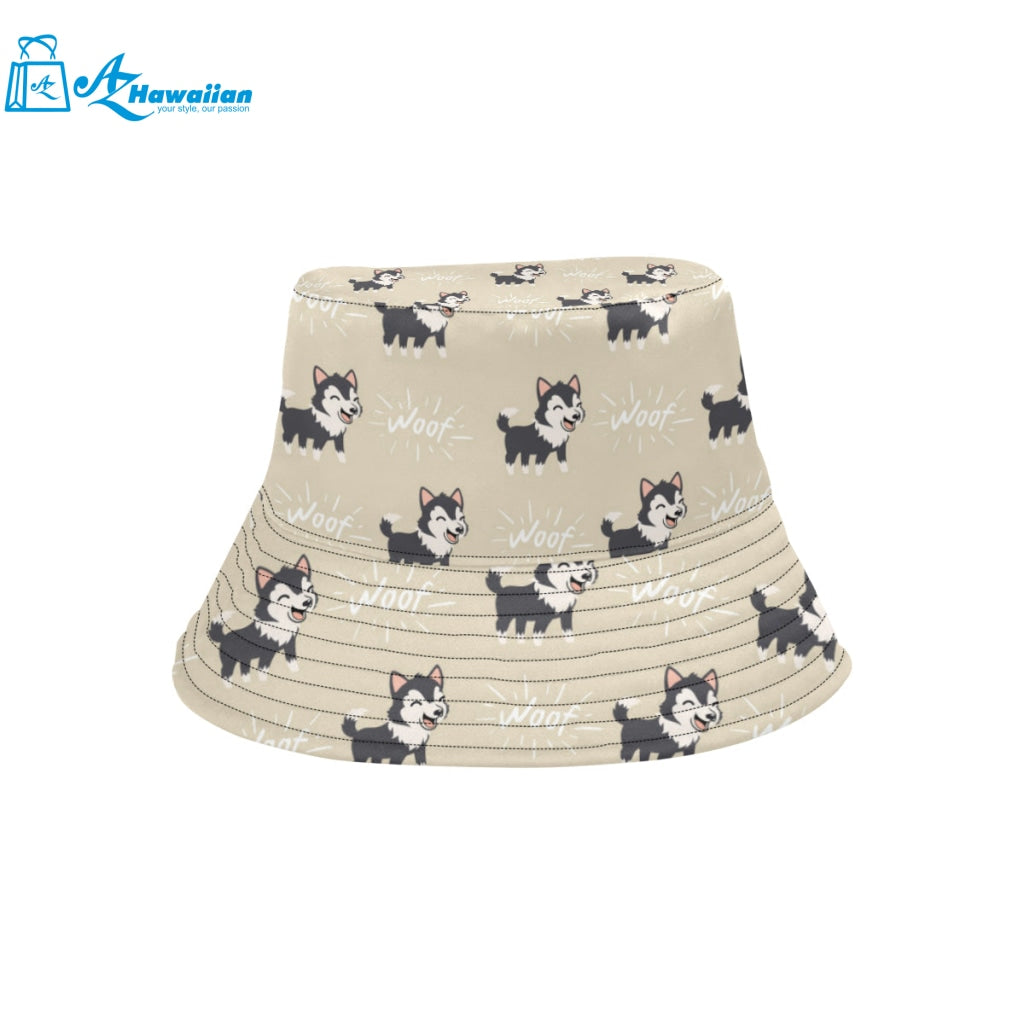 Cute Siberian Husky Unisex Bucket Hat