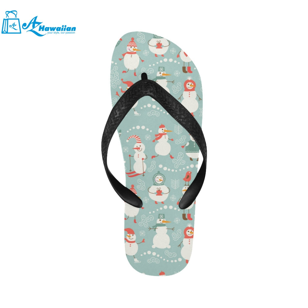 Cute snowman pattern Unisex Flip Flops