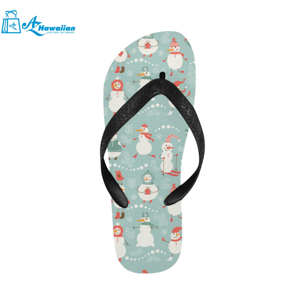 Cute snowman pattern Unisex Flip Flops