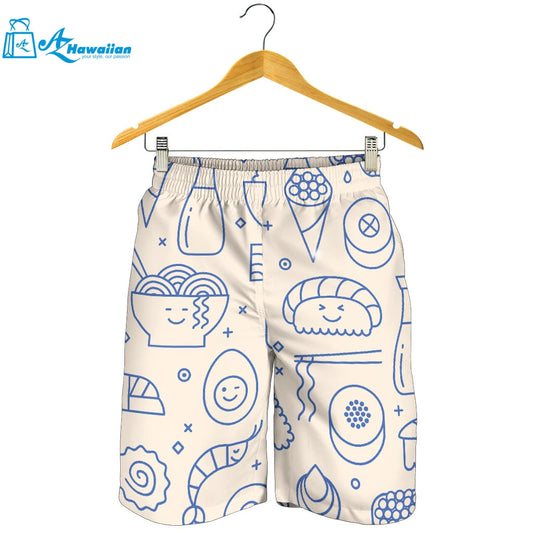 Cute Sushi Icon Pattern Men Shorts