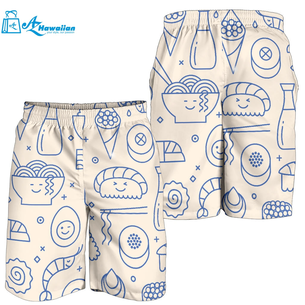 Cute Sushi Icon Pattern Men Shorts