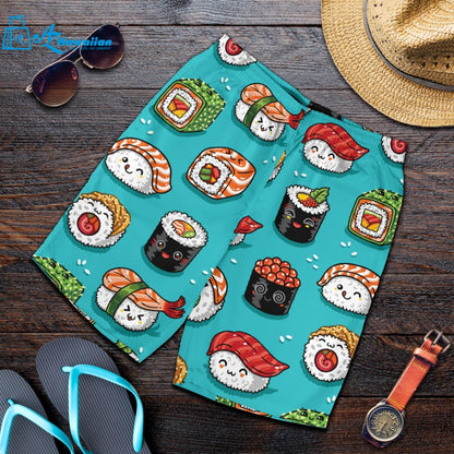 Cute Sushi Pattern Men Shorts