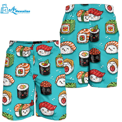 Cute Sushi Pattern Men Shorts