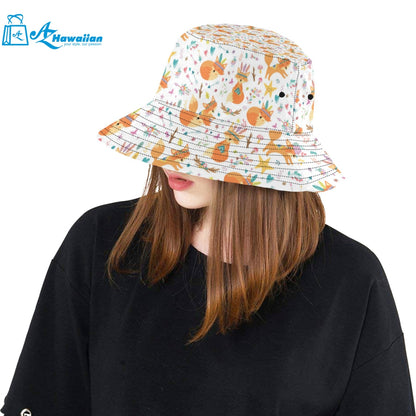 cute tribal fox pattern Unisex Bucket Hat