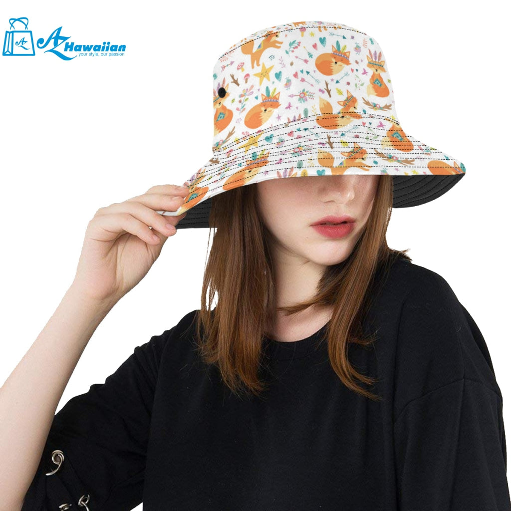 cute tribal fox pattern Unisex Bucket Hat