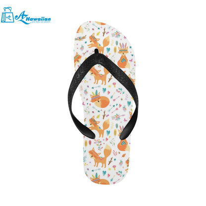 cute tribal fox pattern Unisex Flip Flops