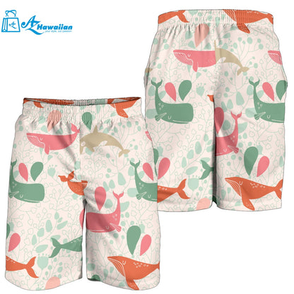 Cute Whale Pattern Men Shorts