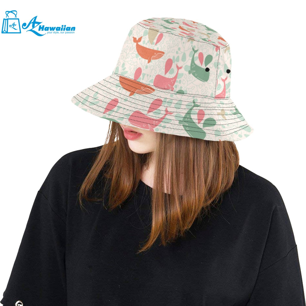 Cute whale pattern Unisex Bucket Hat