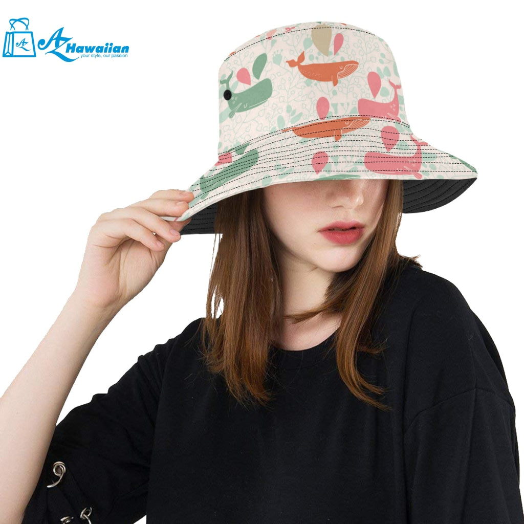 Cute whale pattern Unisex Bucket Hat