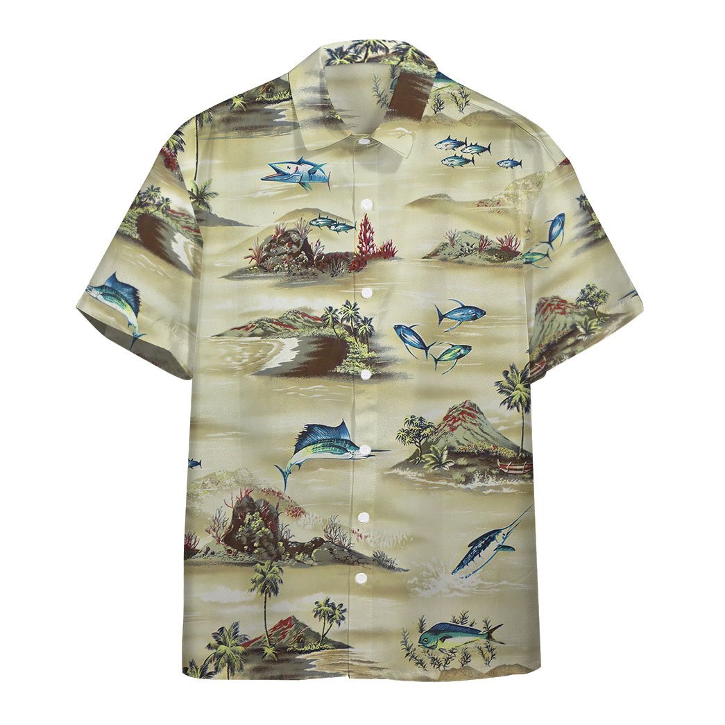    3D Tropical Island Custom Hawaii Shirt