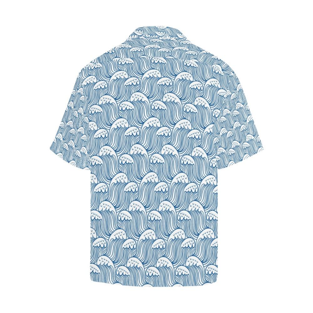 Wave Print Design Hawaiian Shirt