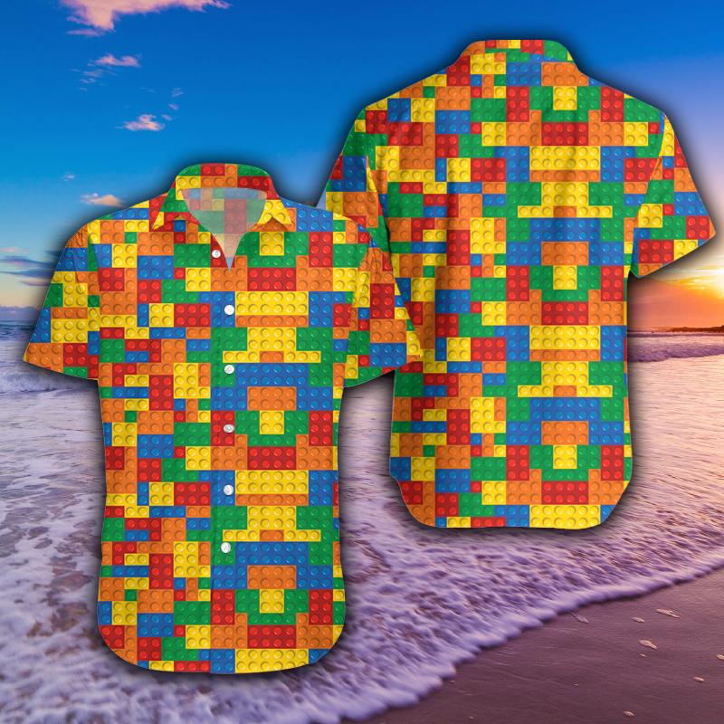 Colorful Lego Hawaiian Aloha Shirts #190421L