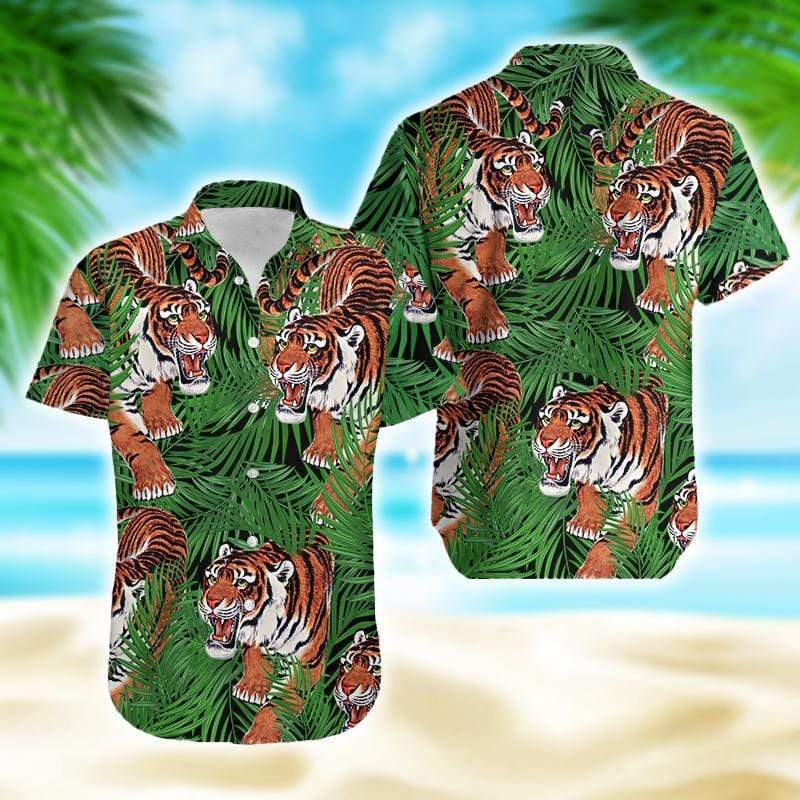 Tiger Tropical Hawaiian Shirts #DH